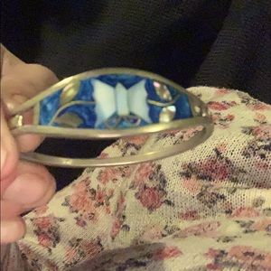 Silver butterfly bracelet